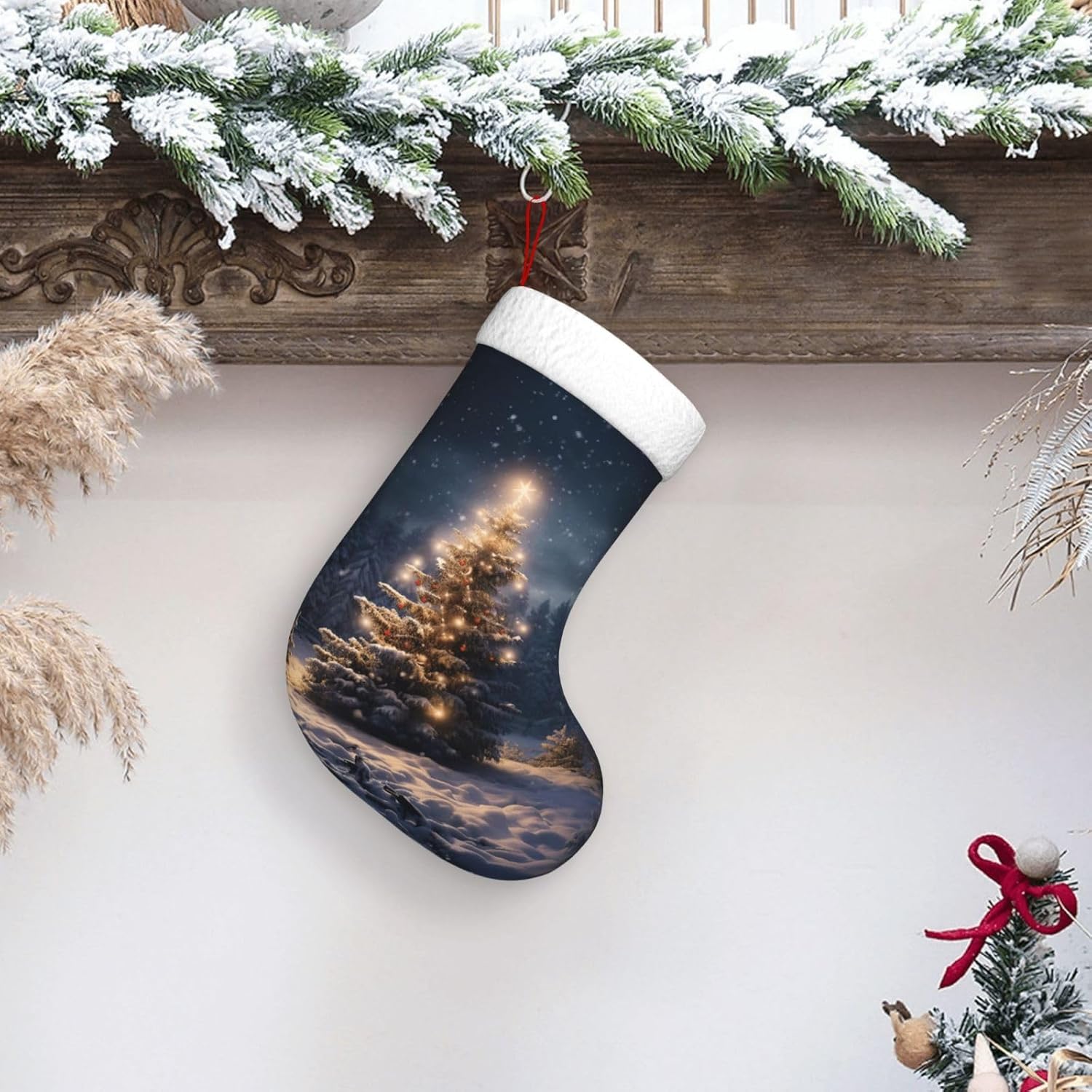 Christmas Stocking Hanging - Bas cadeaux de neige pour arbre