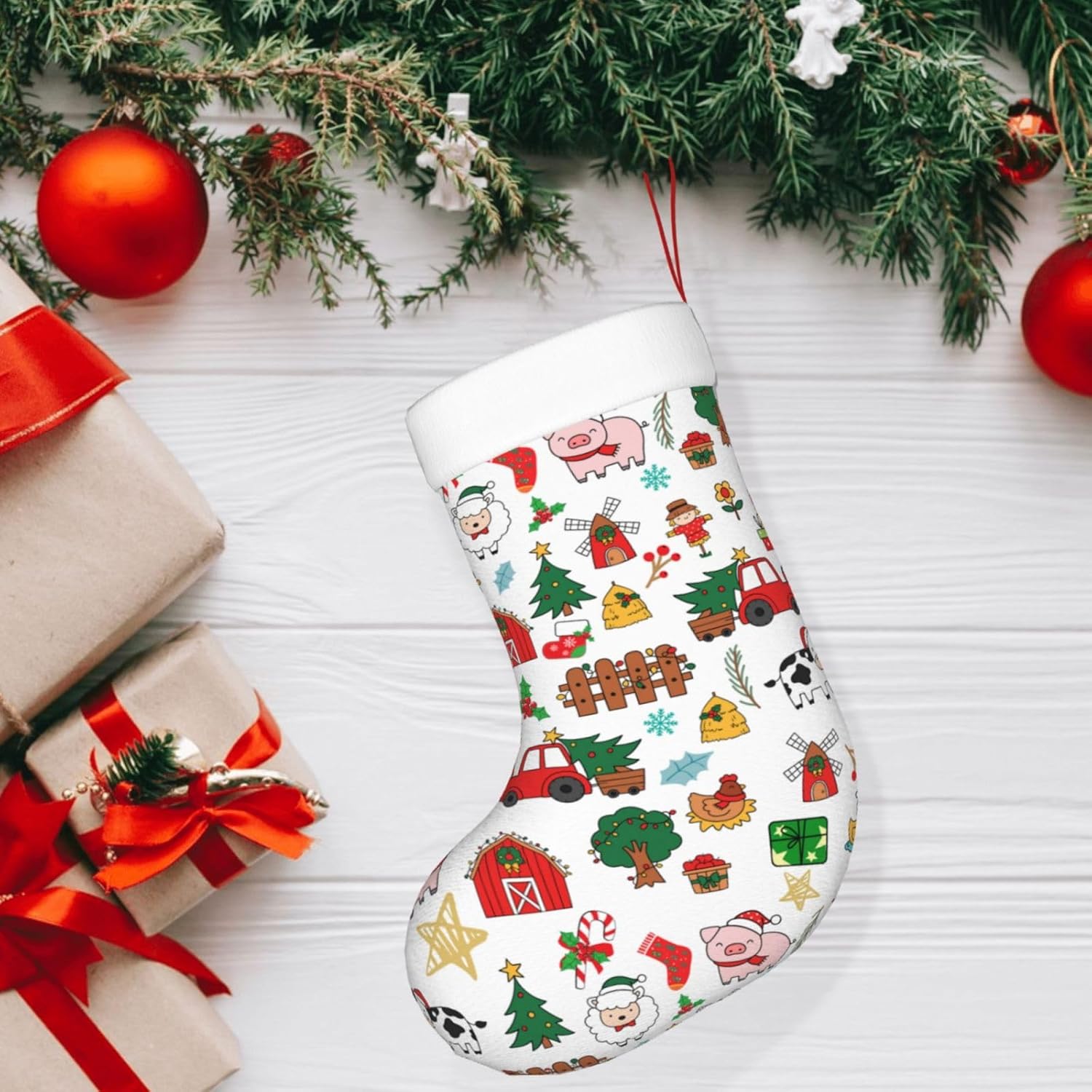 Animaux de ferme, cadeaux de n - Christmas Stocking Hanging avis et prix