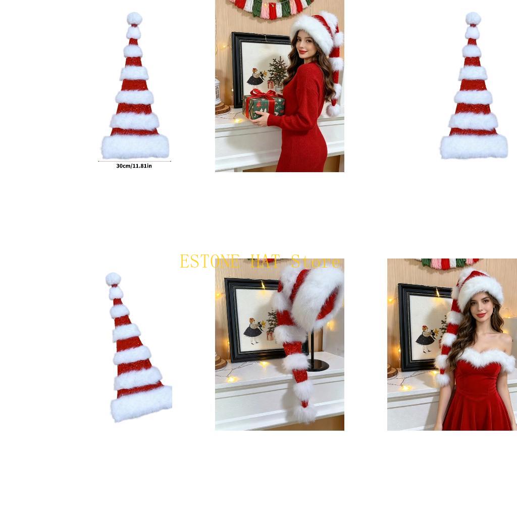 Chapeaux père noël longs à mod - Santa Hat Plush avis et prix